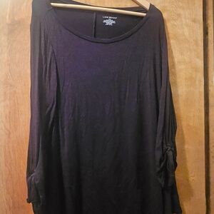 Lane Bryant Black Long Sleeve Top